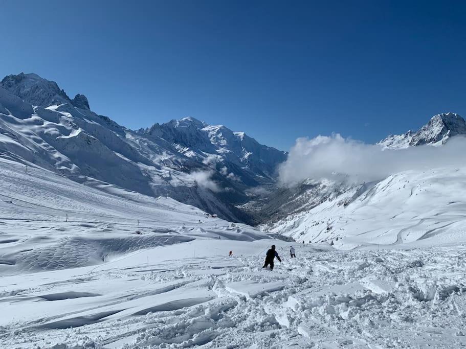 Vue Montblanc 5mn Piste2 Apartment Les Trabets